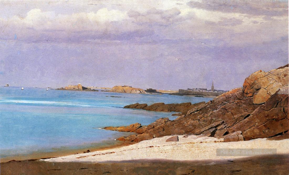 Saint Malo Bretagne paysage luminisme William Stanley Haseltine Peintures à l'huile